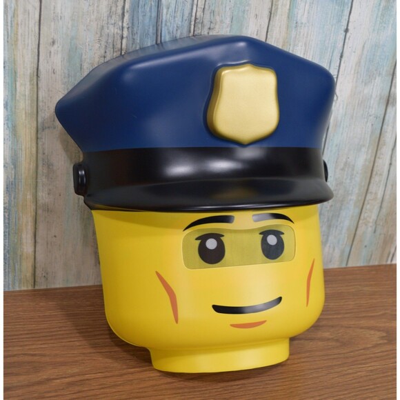 LEGO Police Officer Mask Minifigure Head Halloween Costume Disguise NWOT - Picture 2 of 7